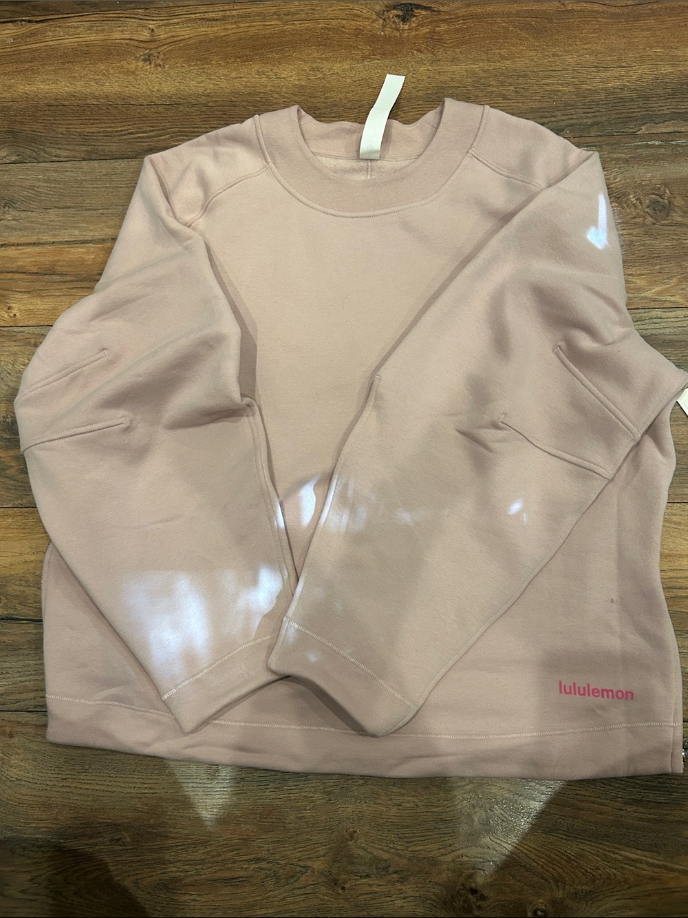 Lululemon Cropped Crewneck Sweatshirt in Blush Pink